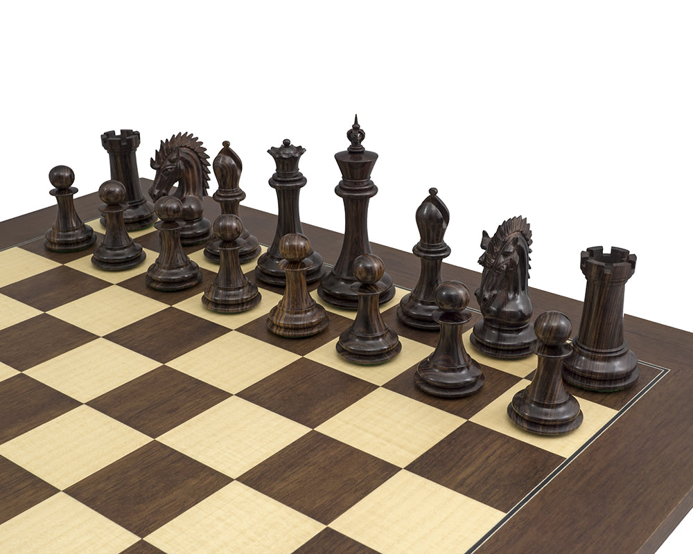 3.75" Sheffield Knight Luxury Chess Pieces Only Set - Double Weighted Rose Wood