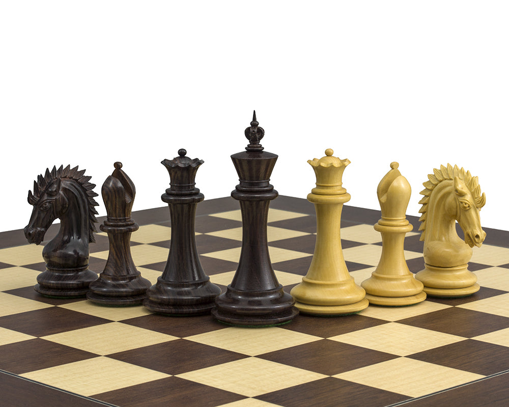 3.75" Sheffield Knight Luxury Chess Pieces Only Set - Double Weighted Rose Wood