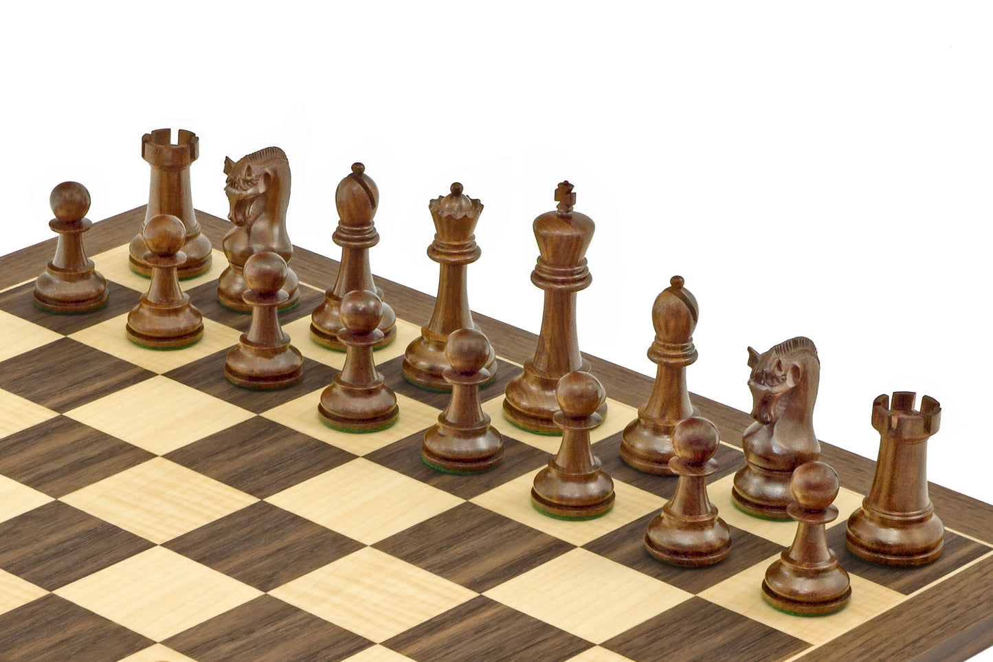 4" Leningrad Series Luxury Staunton Chess Pieces Only Set - Weighted Golden Rosewood