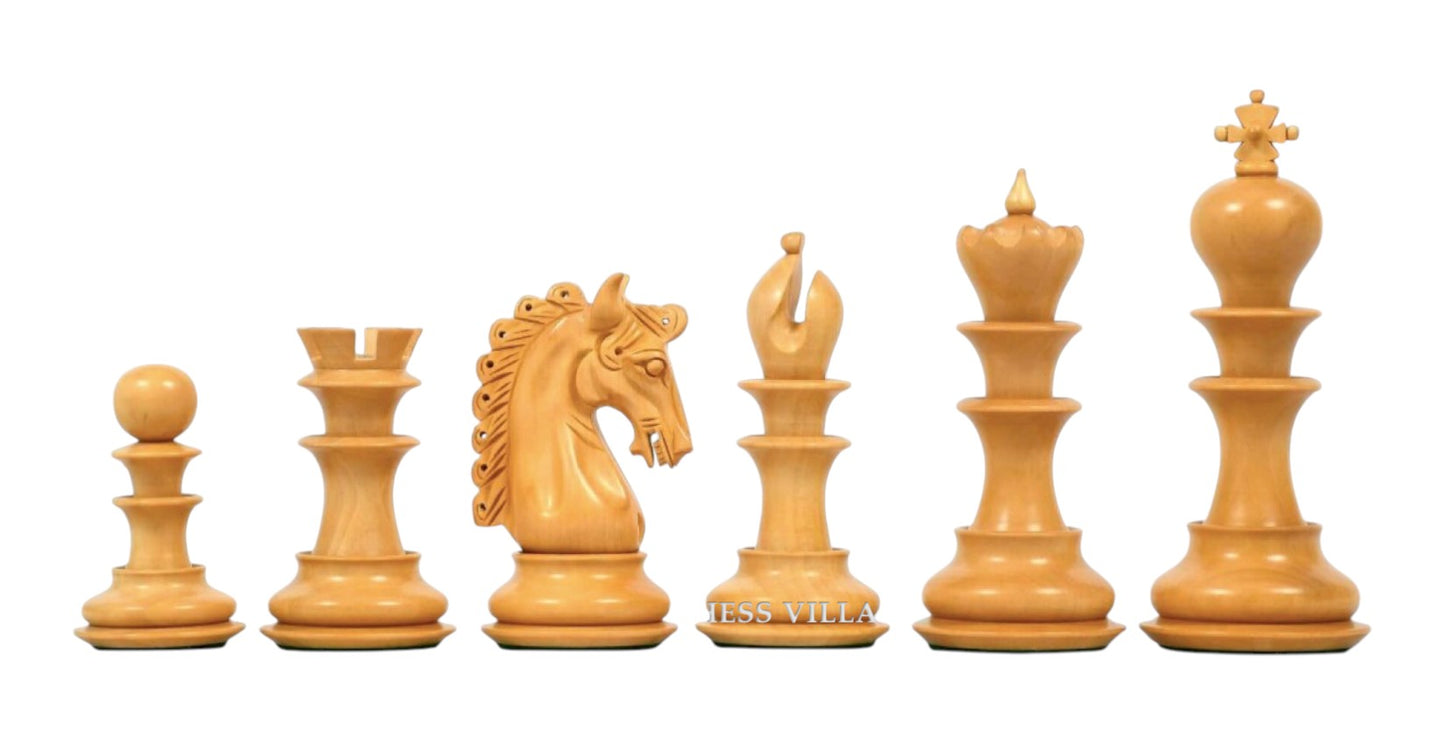 4.6" Hurricane Luxury Staunton Chess Pieces Only set -Triple Weighted Budrose Wood