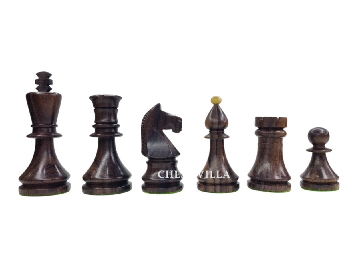3.8" Romanian Hungarian Chess Pieces only set - Weighted Rosewood