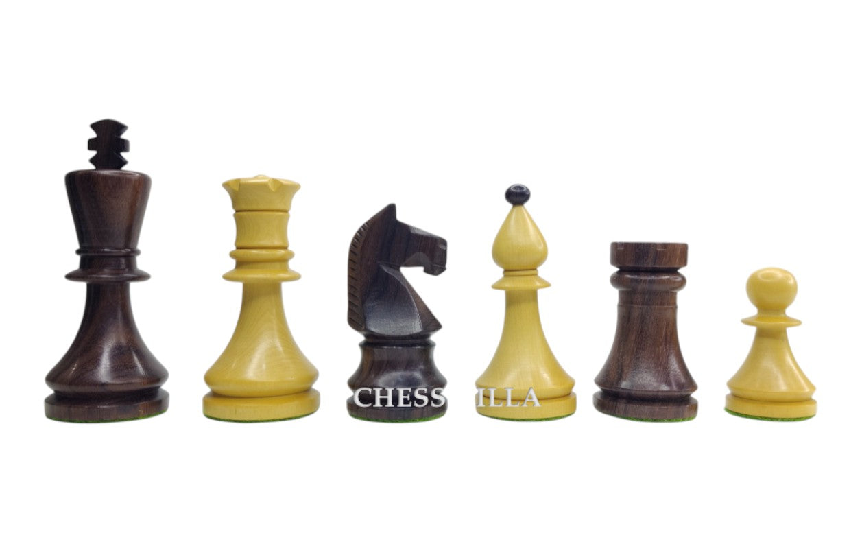 3.8" Romanian Hungarian Chess Pieces only set - Weighted Rosewood