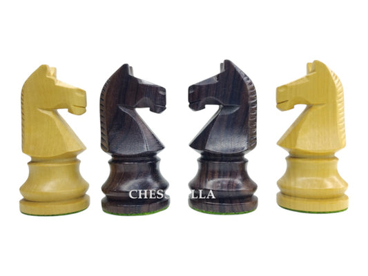 3.8" Romanian Hungarian Chess Pieces only set - Weighted Rosewood