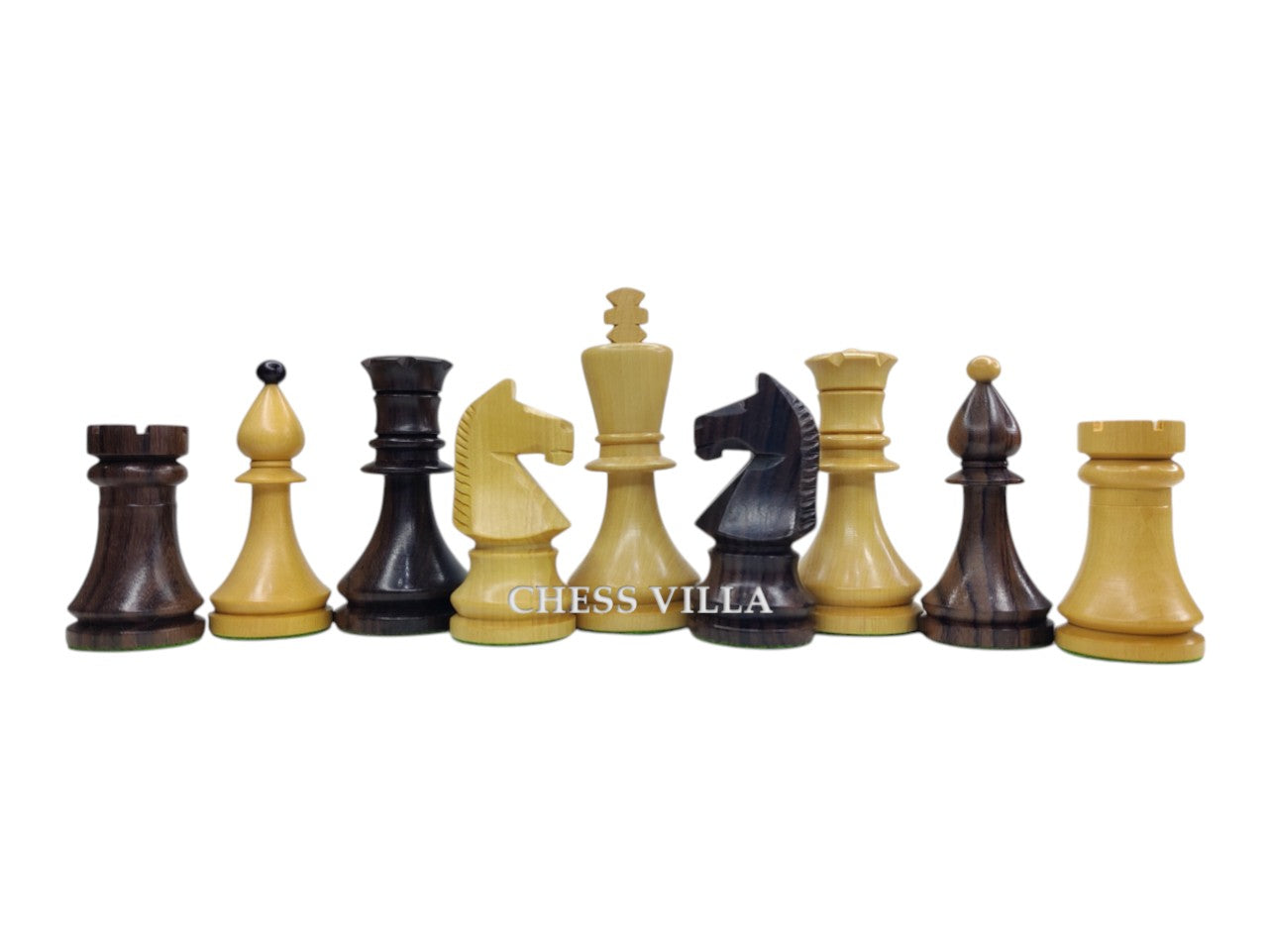 3.8" Romanian Hungarian Chess Pieces only set - Weighted Rosewood