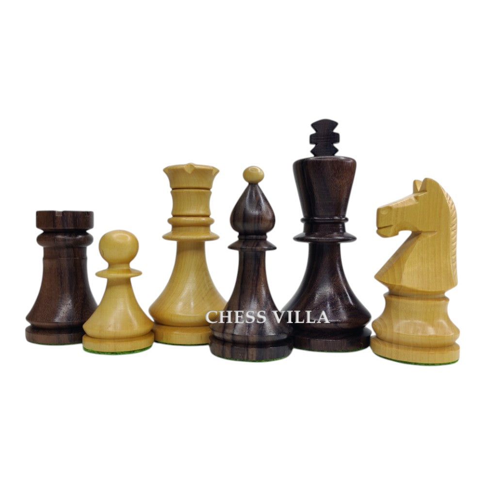 3.8" Romanian Hungarian Chess Pieces only set - Weighted Rosewood