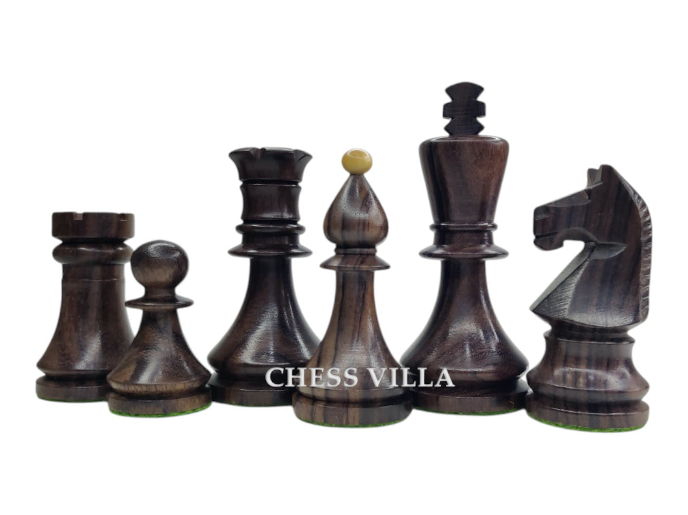 3.8" Romanian Hungarian Chess Pieces only set - Weighted Rosewood