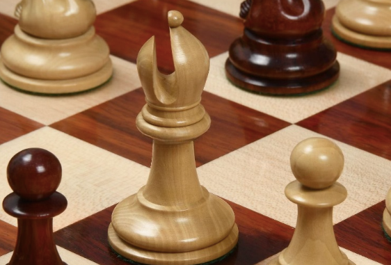 Sinquefield Cup Series Reproduced Staunton Chess Pieces Only set in Budrose Wood & Boxwood