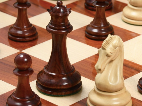 Sinquefield Cup Series Reproduced Staunton Chess Pieces Only set in Budrose Wood & Boxwood