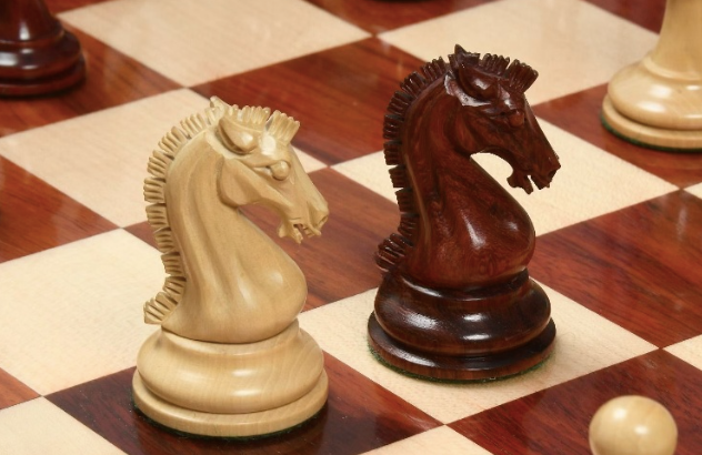 Sinquefield Cup Series Reproduced Staunton Chess Pieces Only set in Budrose Wood & Boxwood