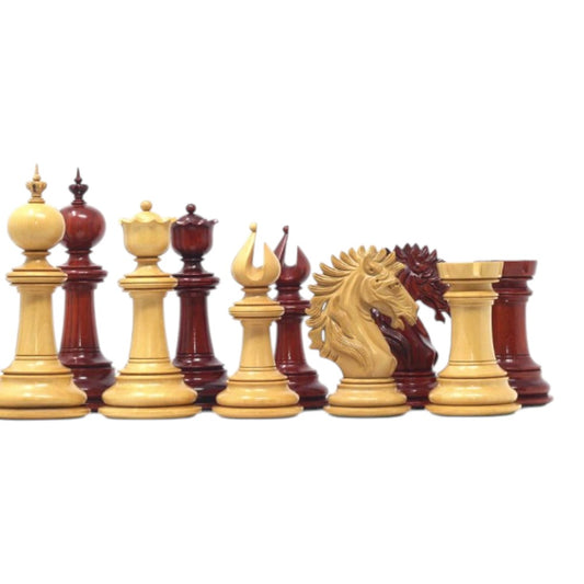 The Camelot Series Artisan Chess Pieces - Triple Weighted Bud Rosewood- 4.4" King