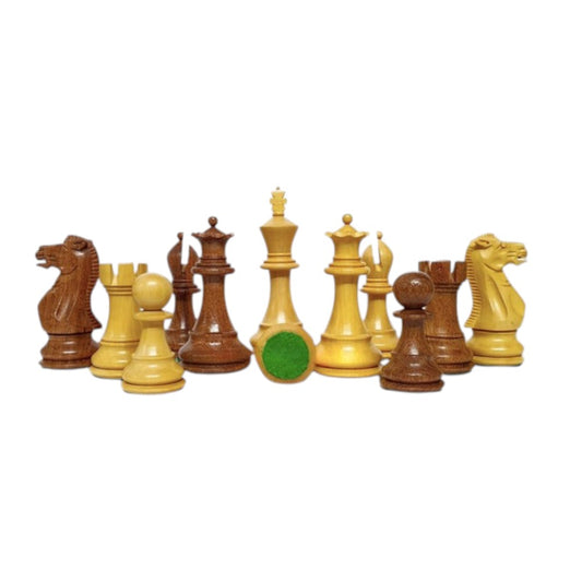 3.75″ Professional Club Staunton Chess Pieces Only Set – Weighted Golden Rosewood