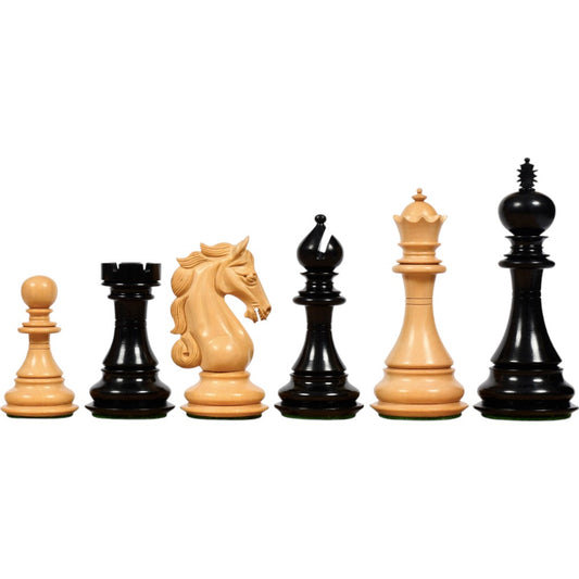 4.5” Shera Series Staunton Luxury Chess Pieces Only Set- Triple Weighted Ebony