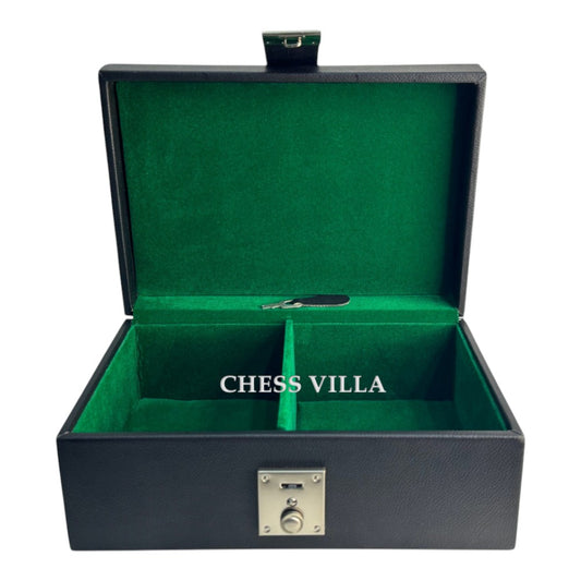 Leatherette Chess Storage Box for 3" - 4" Chess Pieces Set