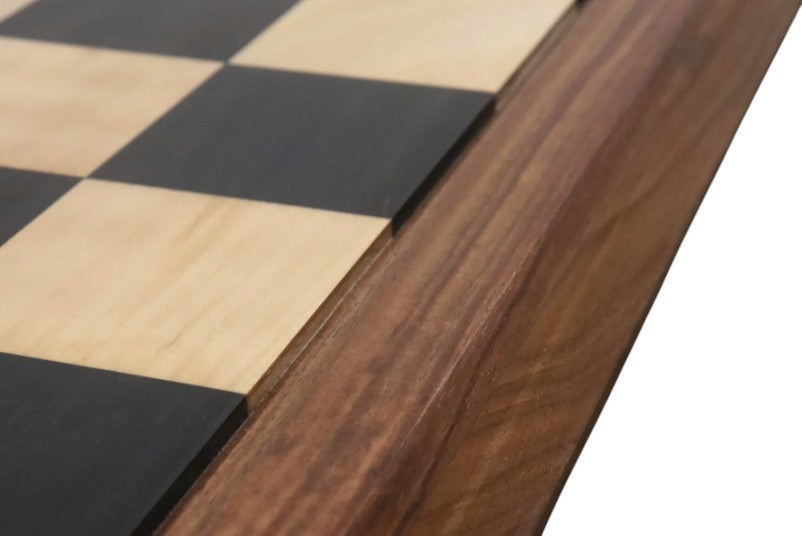 21" Solid Ebony & Maple Wood Chess board - 55 mm square - Matt Finish