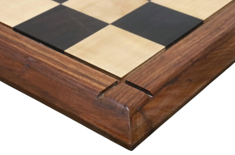 21" Solid Ebony & Maple Wood Chess board - 55 mm square - Matt Finish
