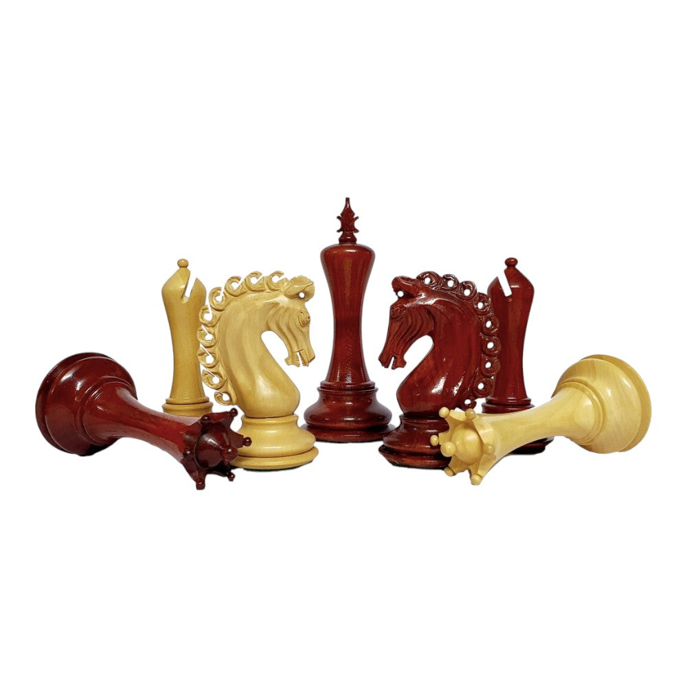 4.6" Avant Garde Luxury Staunton Chess Set - Chess Pieces Only - Bud Rosewood & Boxwood