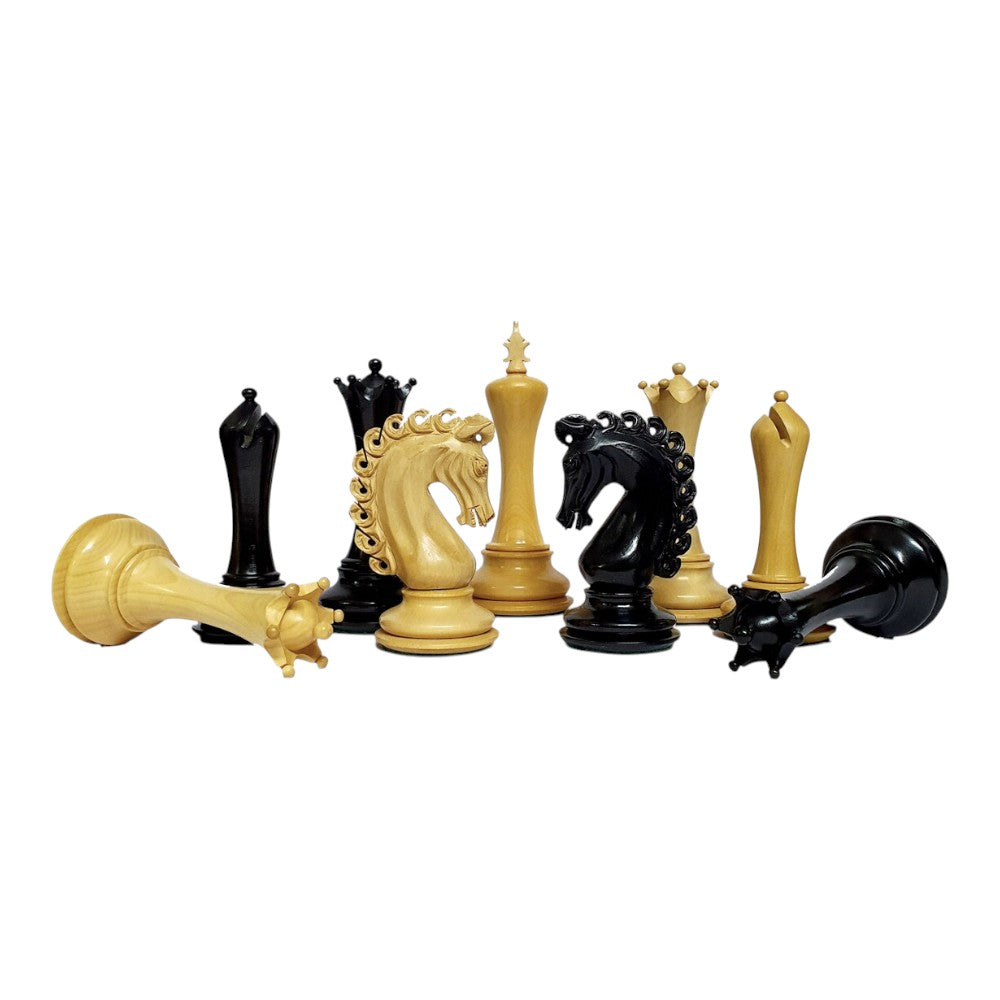 4.6" Avant Garde Luxury Staunton Chess Set - Chess Pieces Only - Ebony & Boxwood