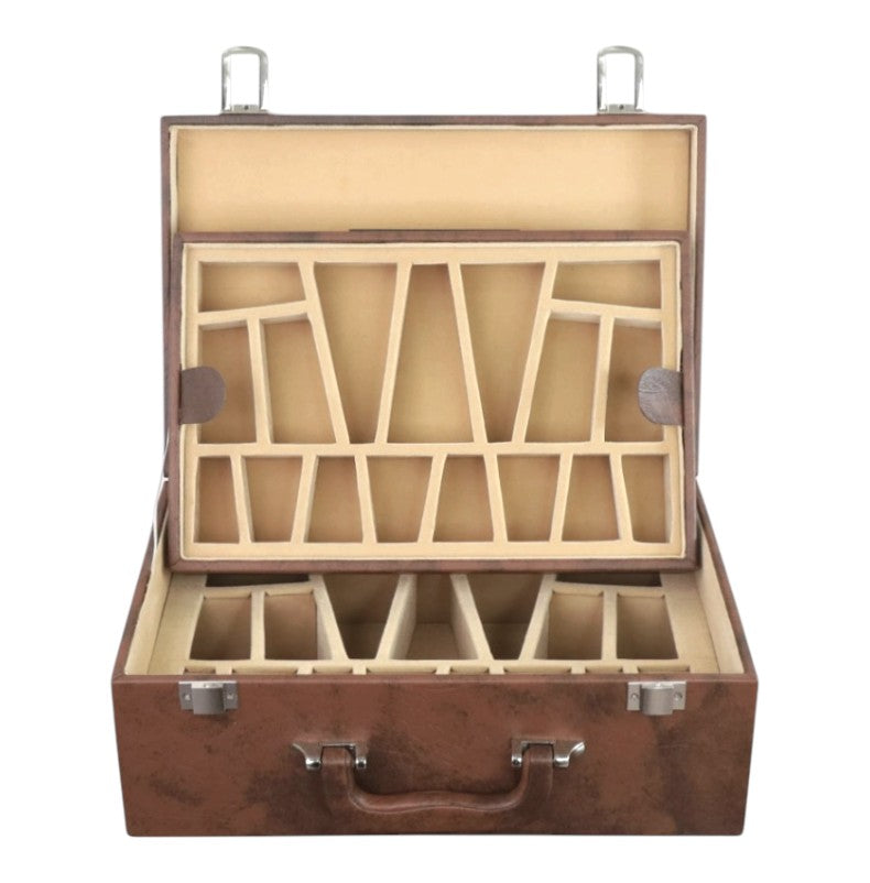 Signature Leatherette Coffer Storage Box For Chess Pieces Upto 4" King Size