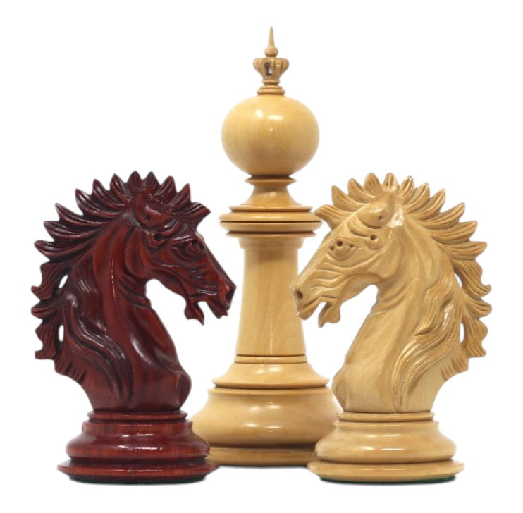 The Camelot Series Artisan Chess Pieces - Triple Weighted Bud Rosewood- 4.4" King