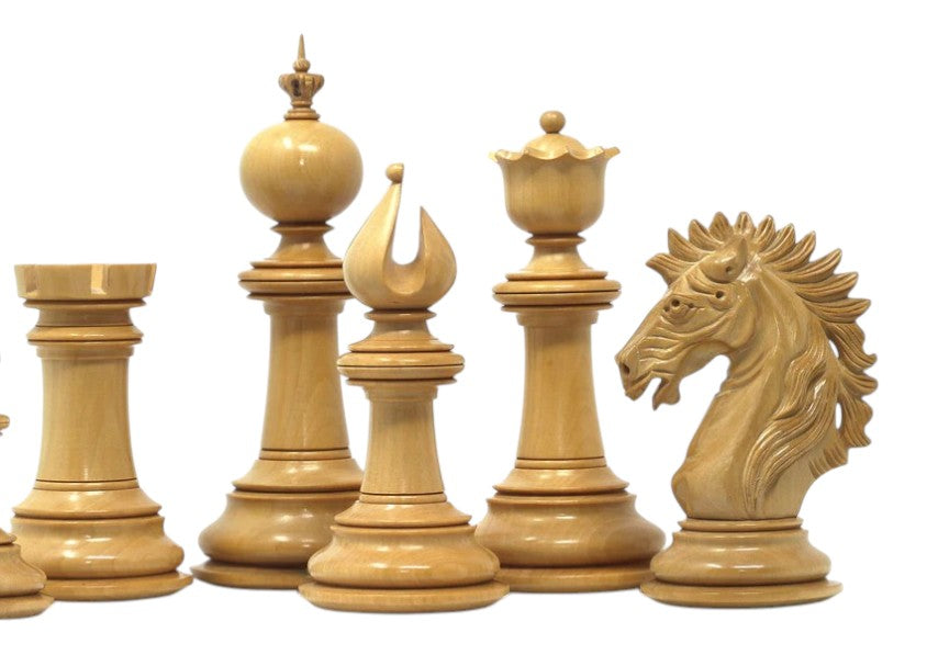 The Camelot Series Artisan Chess Pieces - Triple Weighted Bud Rosewood- 4.4" King