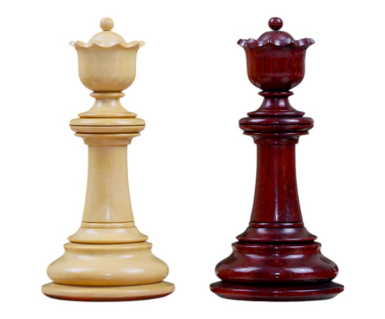 The Camelot Series Artisan Chess Pieces - Triple Weighted Bud Rosewood- 4.4" King