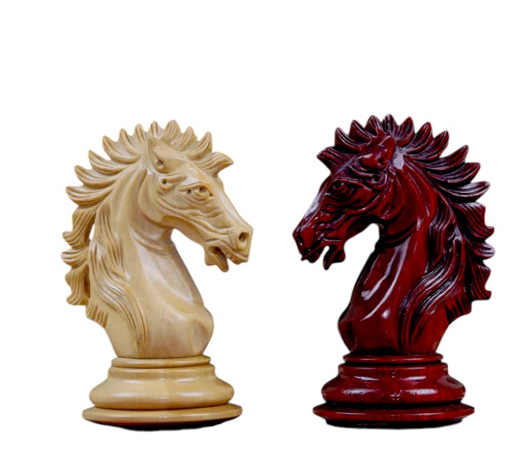 The Camelot Series Artisan Chess Pieces - Triple Weighted Bud Rosewood- 4.4" King