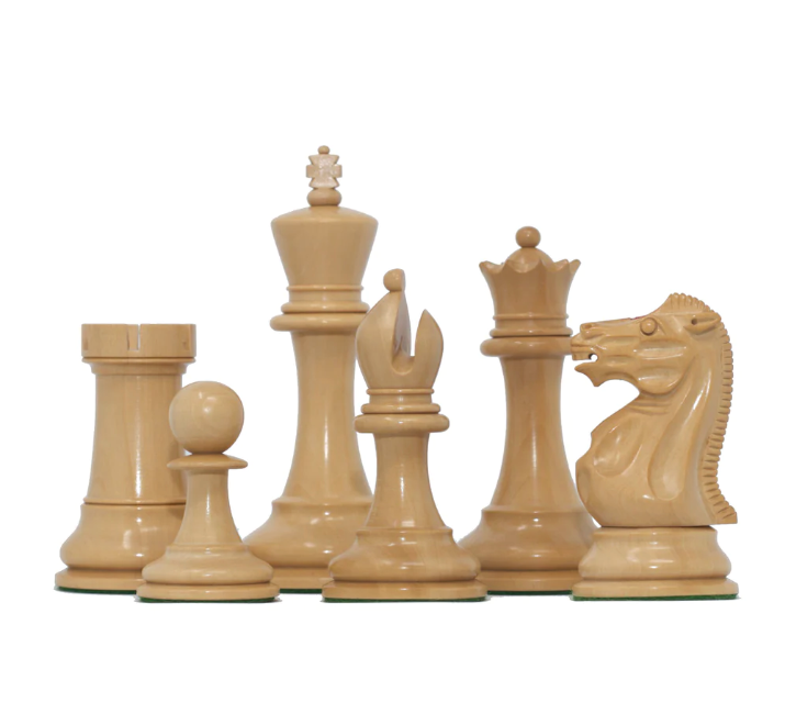 1849 Original Jaques Staunton Chess Pieces Only set - Triple Weighted Ebony - 4.5" King