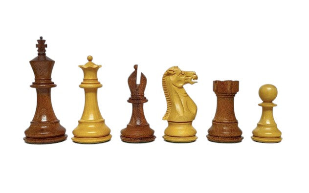 3.75″ Professional Club Staunton Chess Pieces Only Set – Weighted Golden Rosewood