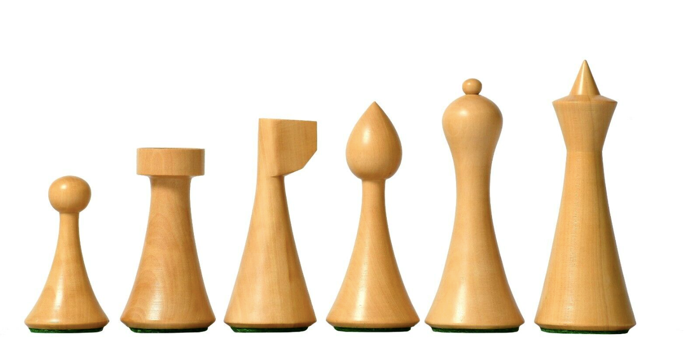 Hermann Ohme Minimalist Series Chess Pieces Only Set - Weighted Golden Rosewood