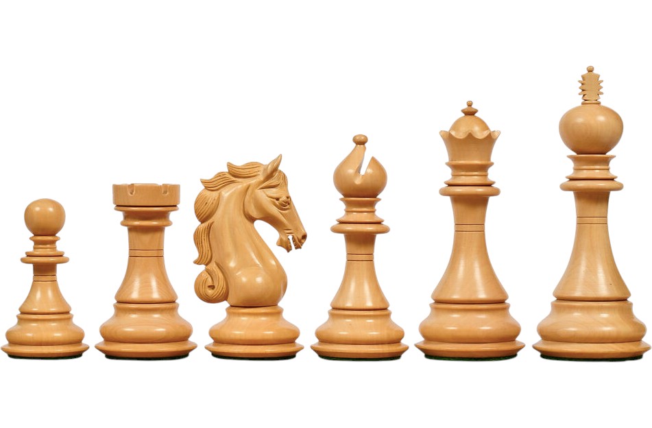 4.5” Shera Series Staunton Luxury Chess Pieces Only Set- Triple Weighted Ebony