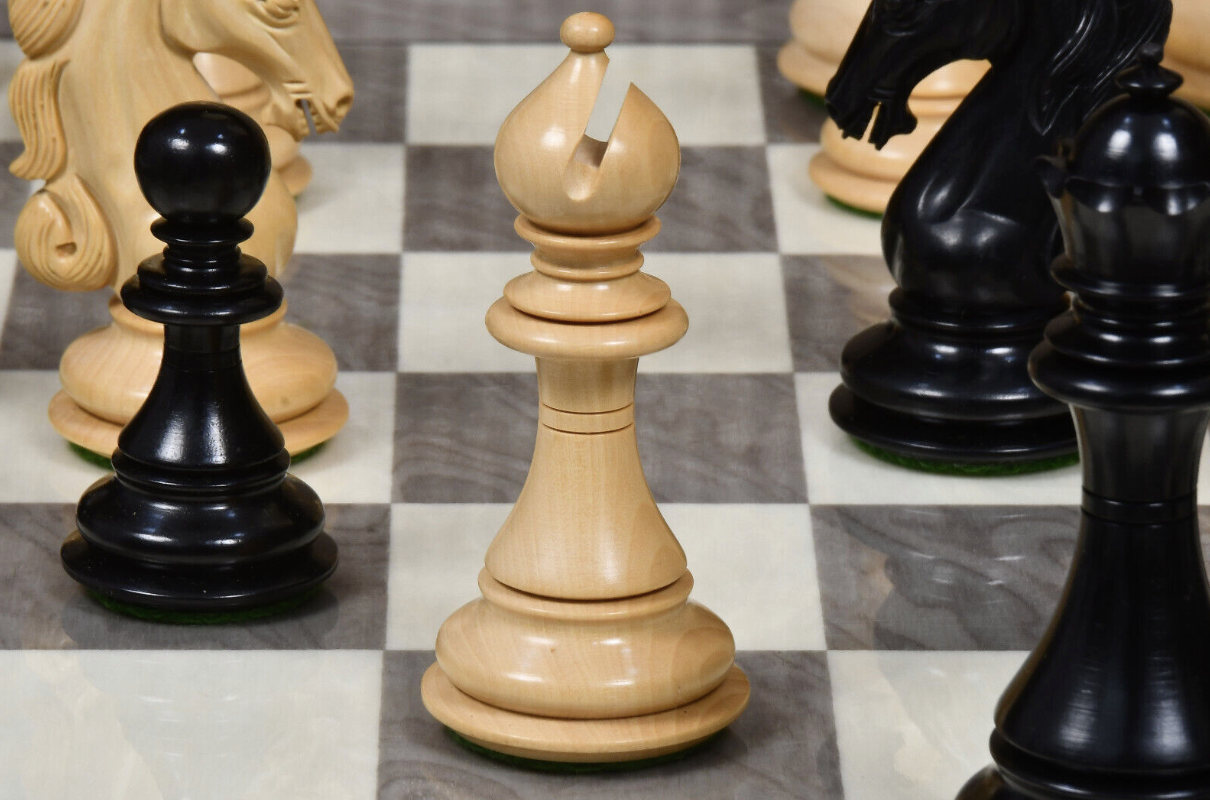 4.5” Shera Series Staunton Luxury Chess Pieces Only Set- Triple Weighted Ebony