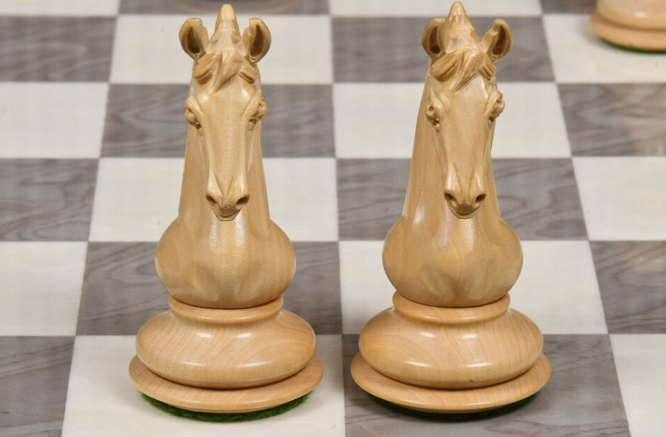 4.5” Shera Series Staunton Luxury Chess Pieces Only Set- Triple Weighted Ebony
