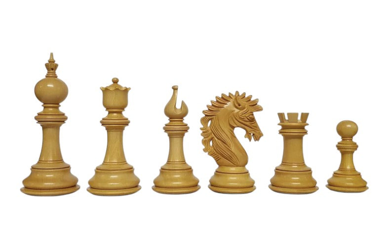 The Camelot Series Artisan Chess Pieces - Triple Weighted Ebony Wood- 4.4" King