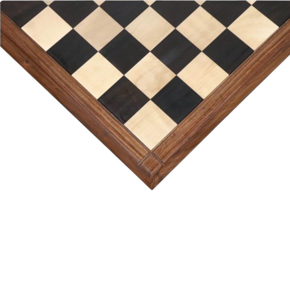21" Solid Ebony & Maple Wood Chess board - 55 mm square - Matt Finish