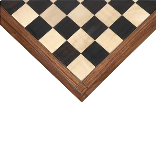 21" Solid Ebony & Maple Wood Chess board - 55 mm square - Matt Finish