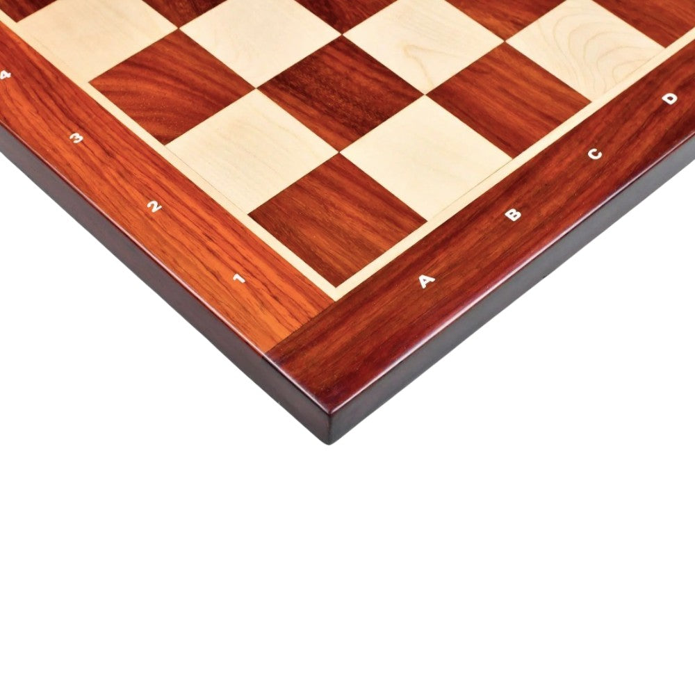 21″ Champions Choice Classic Tournament Chess Board In Budrose Wood & Maple Wood- 55 mm Square With Algebraic Notations