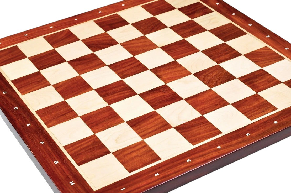 21″ Champions Choice Classic Tournament Chess Board In Budrose Wood & Maple Wood- 55 mm Square With Algebraic Notations