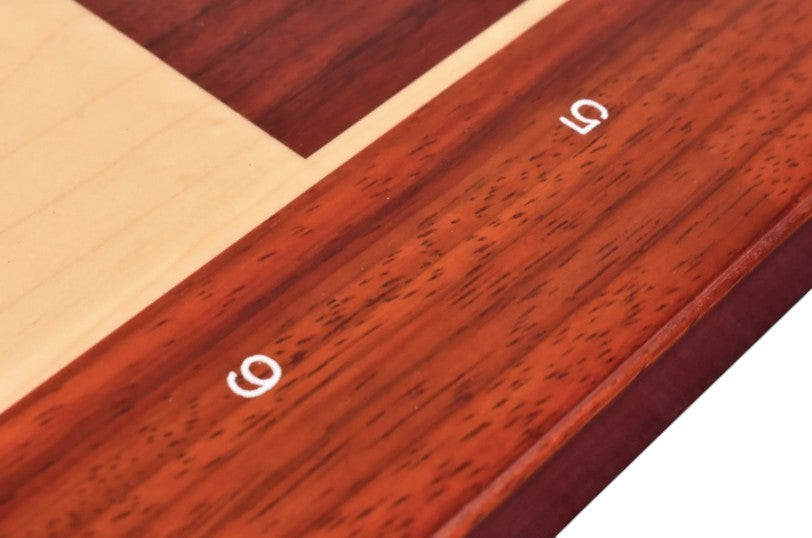 23″ African Padauk & Maple Wood Cross Corner Wooden Chessboard-60 mm Square With Algebraic Notations