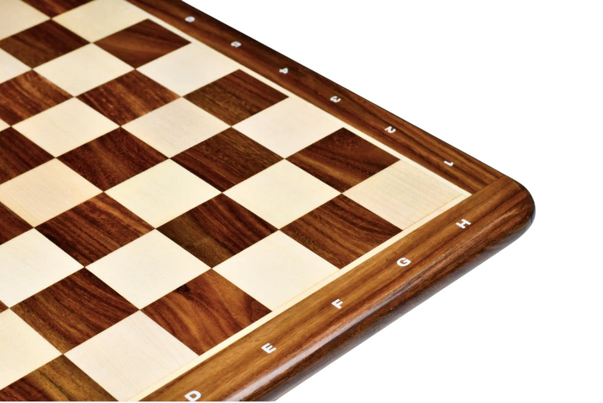 21" Solid Hand Carved Luxury Chess board -Golden Rosewood & Maple- 55 mm Square- Algebraic Notations