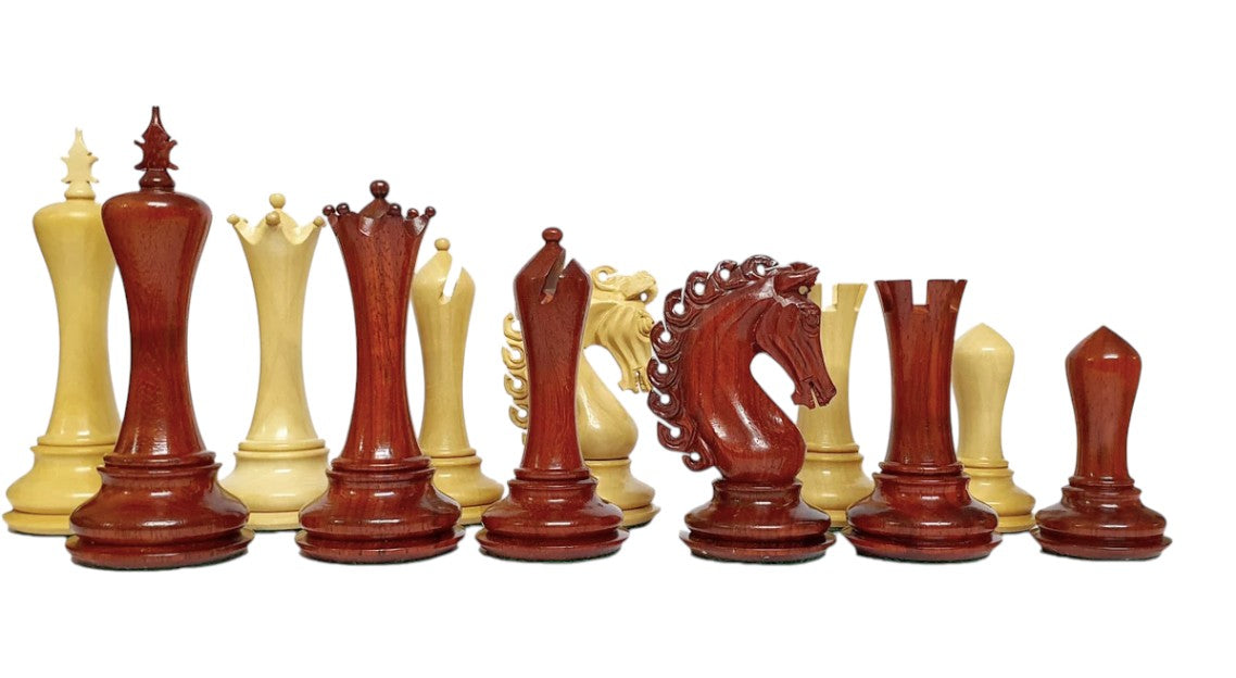 4.6" Avant Garde Luxury Staunton Chess Set - Chess Pieces Only - Bud Rosewood & Boxwood
