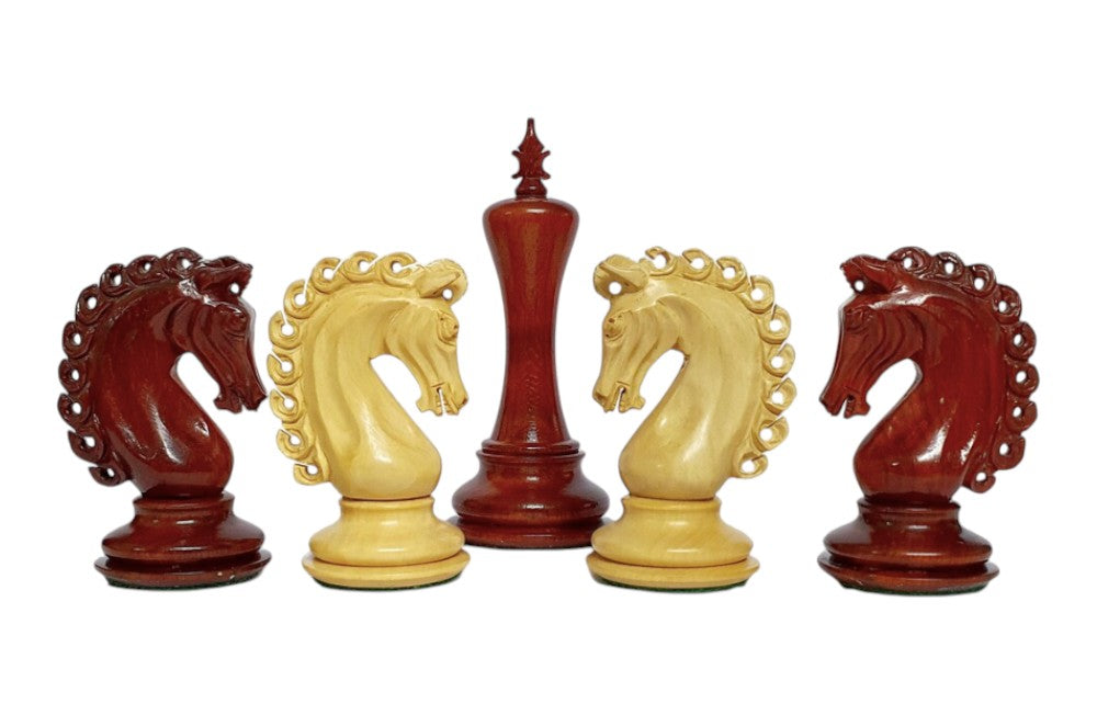 4.6" Avant Garde Luxury Staunton Chess Set - Chess Pieces Only - Bud Rosewood & Boxwood