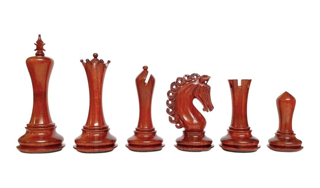 4.6" Avant Garde Luxury Staunton Chess Set - Chess Pieces Only - Bud Rosewood & Boxwood
