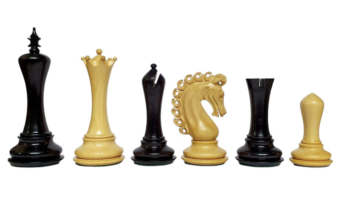 4.6" Avant Garde Luxury Staunton Chess Set - Chess Pieces Only - Ebony & Boxwood
