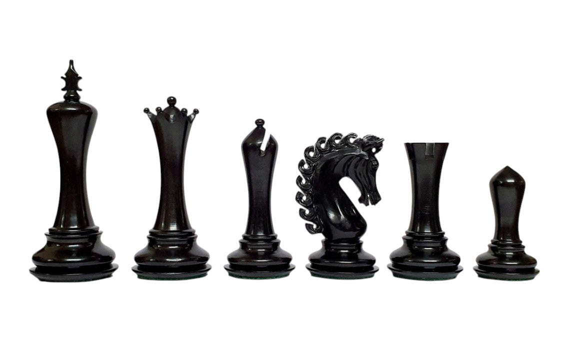 4.6" Avant Garde Luxury Staunton Chess Set - Chess Pieces Only - Ebony & Boxwood