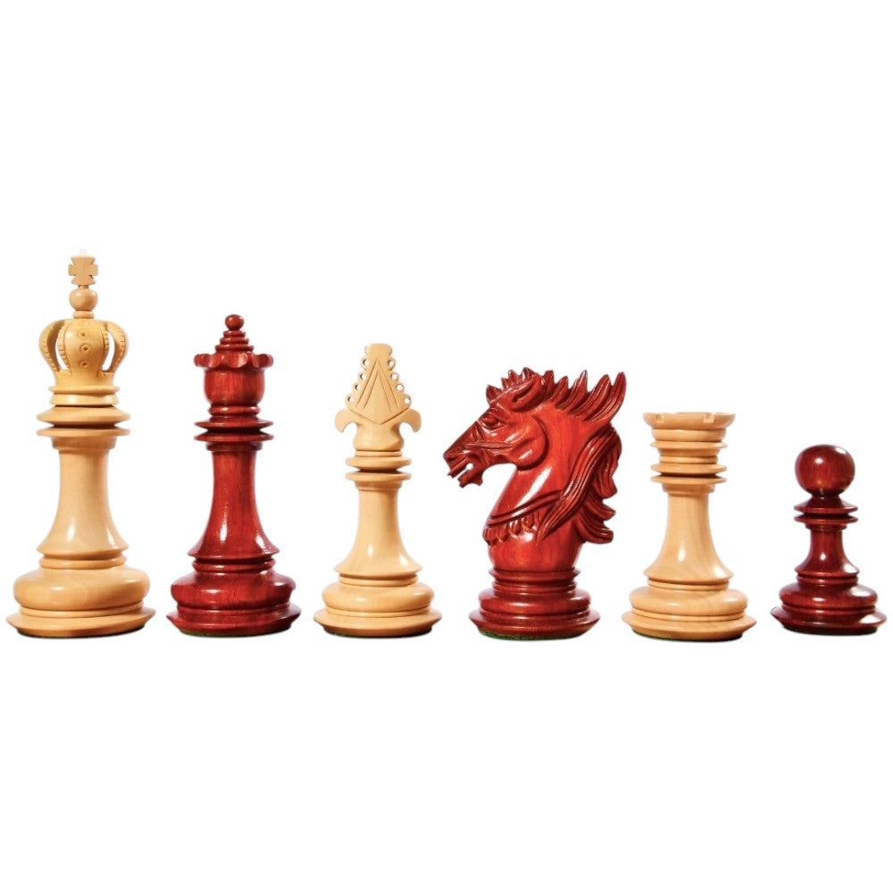 4.5" Carvers' Art Luxury Chess Pieces Only Set -Triple Weighted Budrose Wood