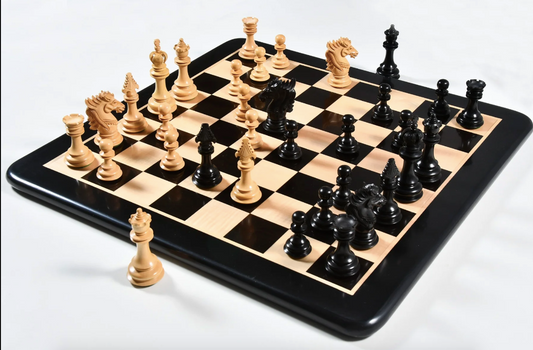 4.5" Carvers' Art Luxury Chess Pieces Only Set -Triple Weighted Ebony Wood