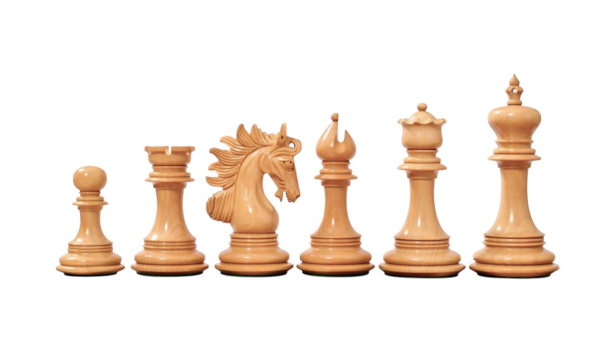 The Arabian Knight Series Artisan Luxury Staunton Chess Pieces- 4.2" King- Triple Weighted Rosewood