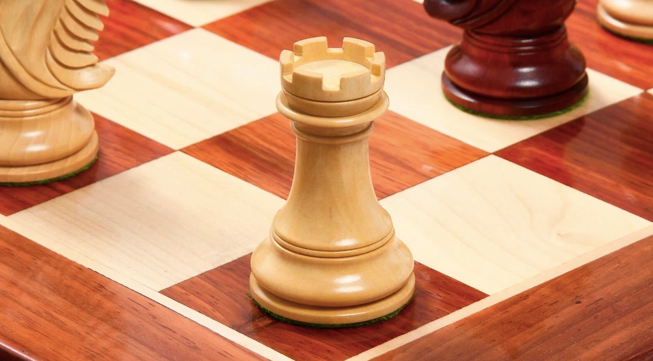 The Chesterfield Series Luxury Chess Pieces - 4.2" King- Triple Weighted Bud Rosewood