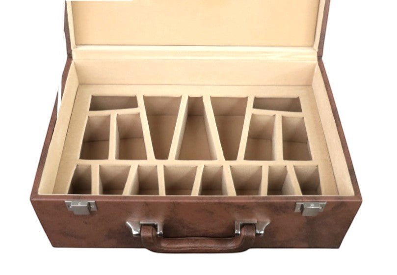 Signature Leatherette Coffer Storage Box For Chess Pieces Upto 4" King Size
