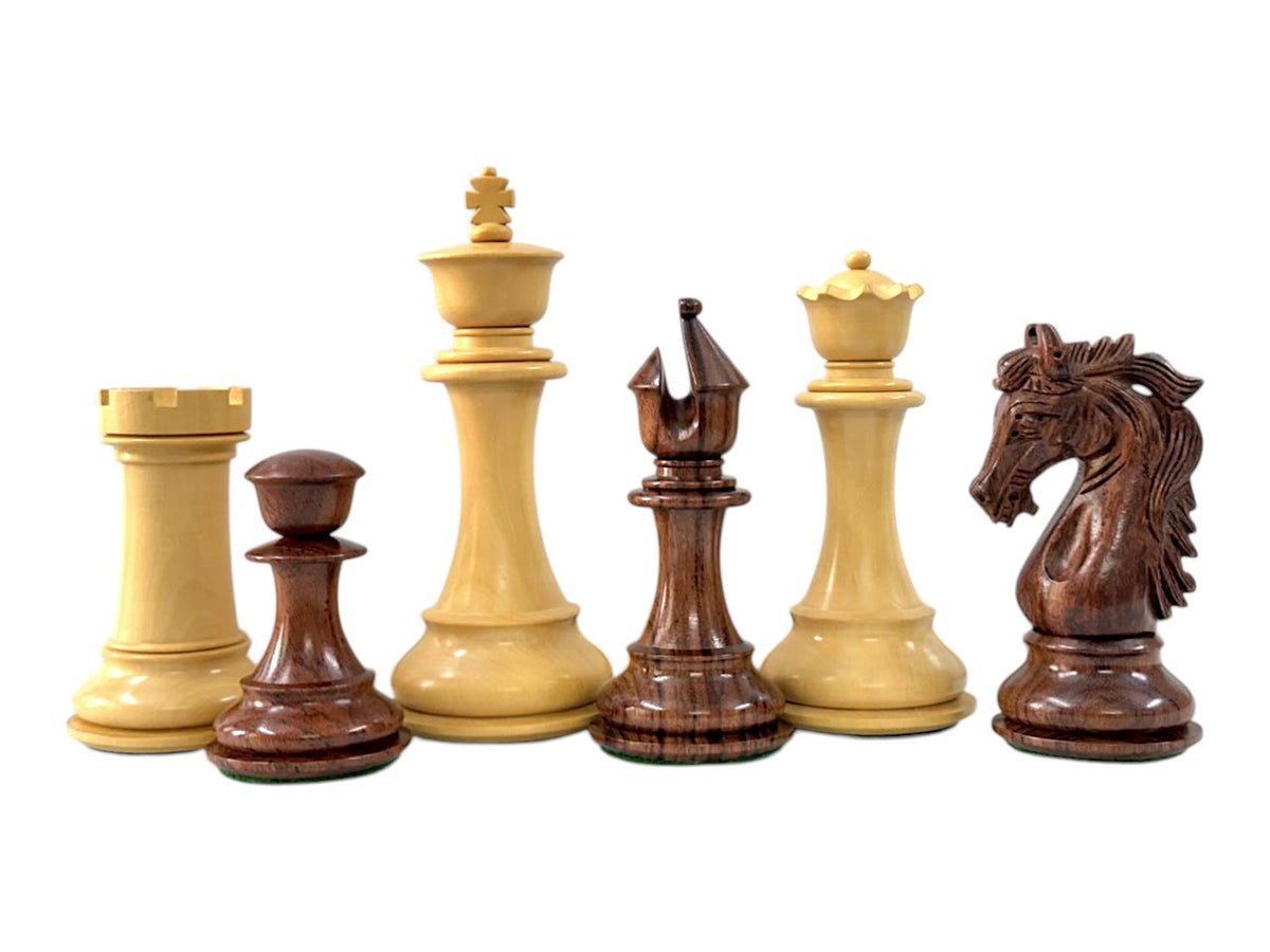 4.5" Heritage Series Premium Staunton Chess Pieces Only Set- Triple Weighted Anjan Wood